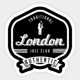 London Jazz Club Vintage Style Sticker